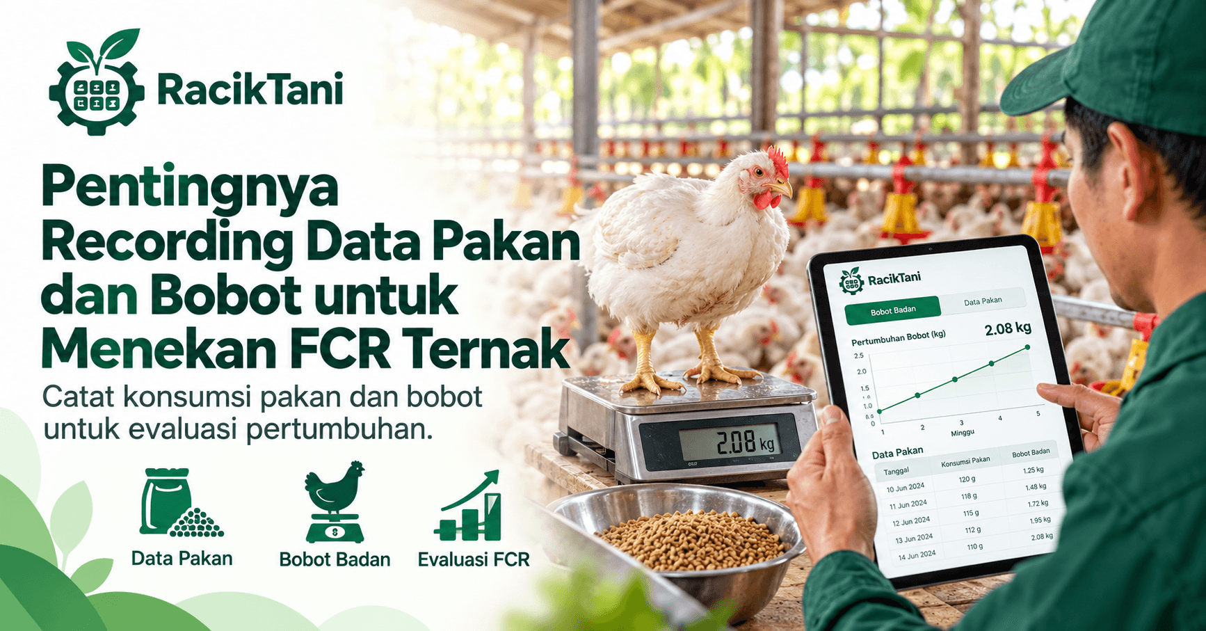 Thumbnail Pentingnya Recording Data Pakan dan Bobot untuk Menekan FCR Ternak