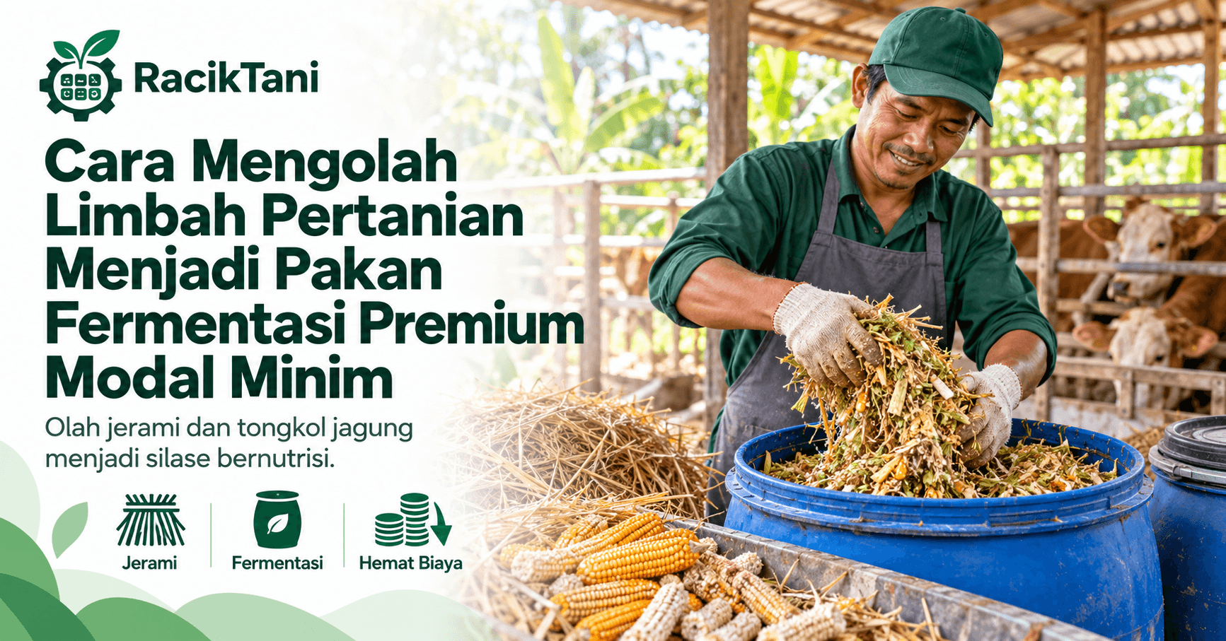 Thumbnail Cara Mengolah Limbah Pertanian Menjadi Pakan Fermentasi Premium Modal Minim