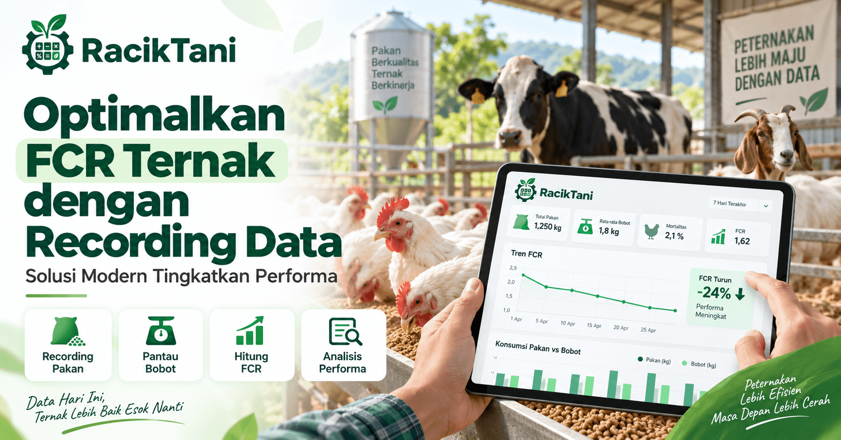 Thumbnail Optimalkan FCR Ternak dengan Recording Data: Solusi Modern Tingkatkan Performa