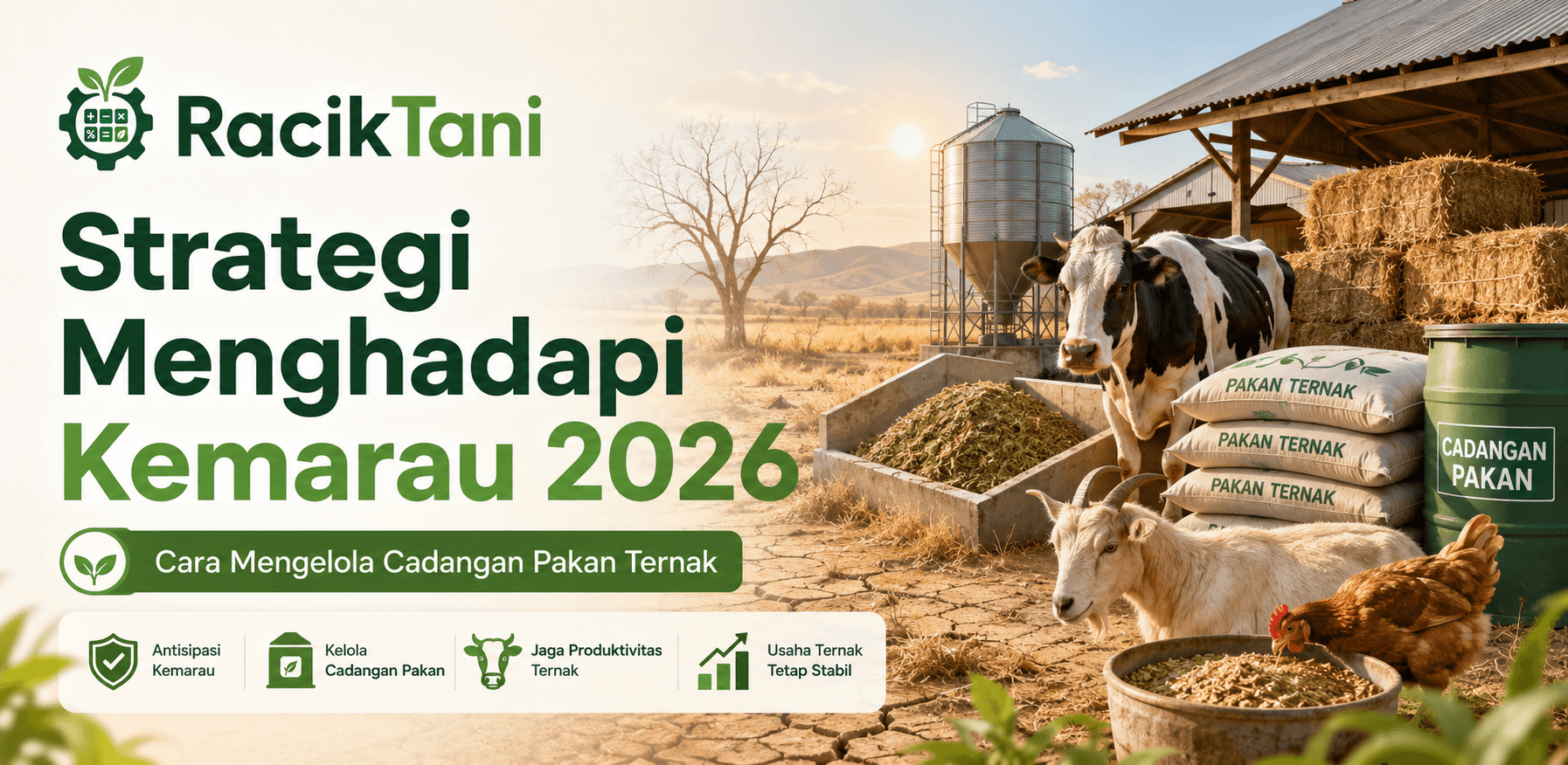 Thumbnail Strategi Menghadapi Kemarau 2026: Cara Mengelola Cadangan Pakan Ternak