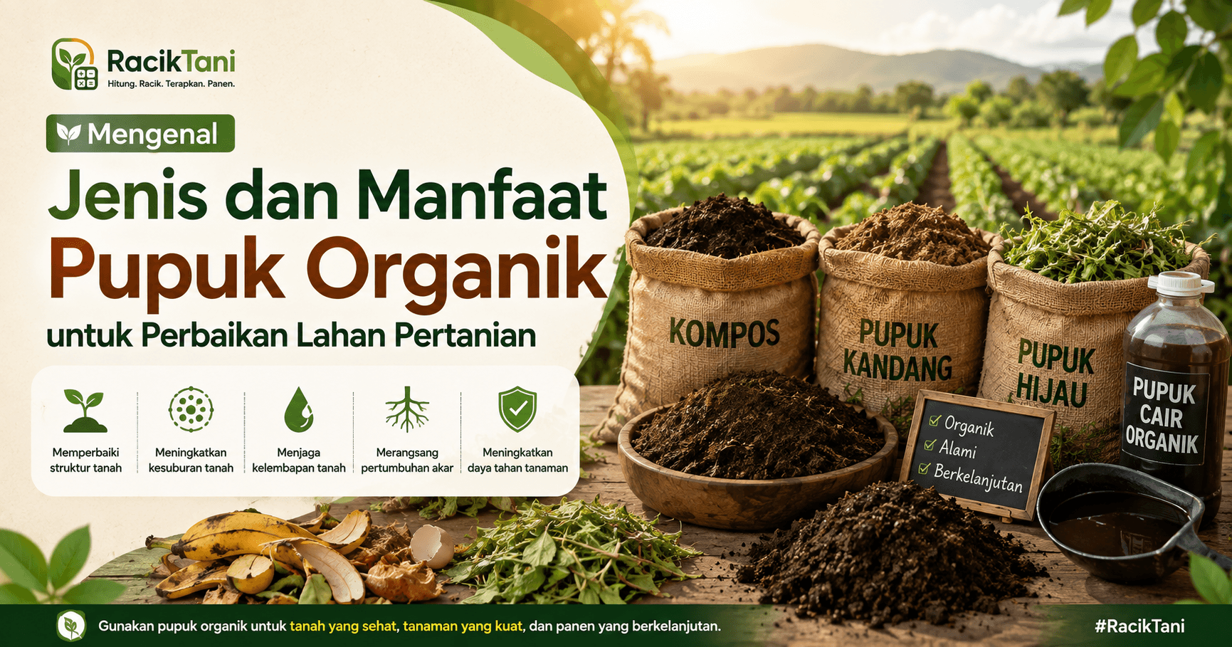 Thumbnail Mengenal Jenis dan Manfaat Pupuk Organik untuk Perbaikan Lahan Pertanian